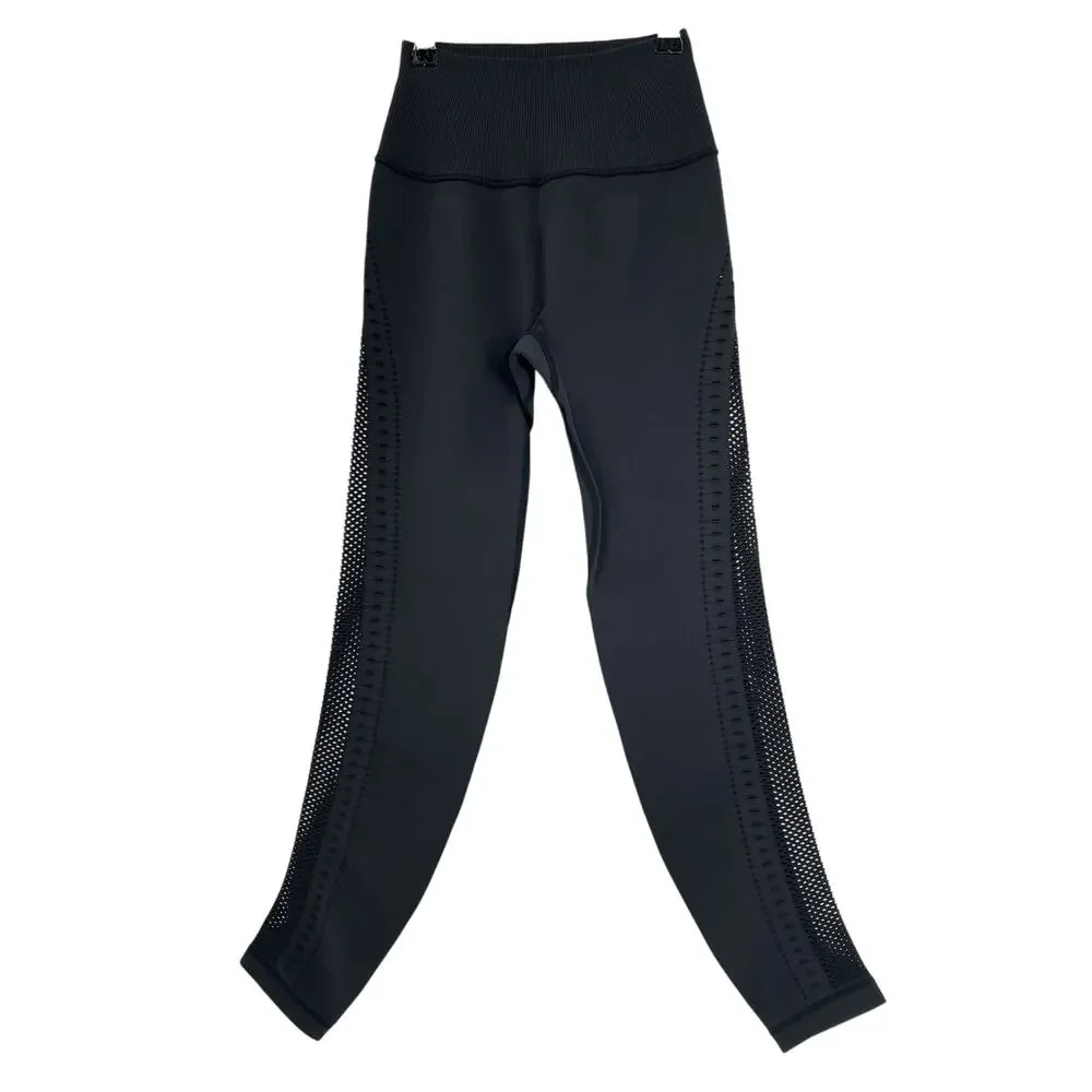 Alo Yoga Seamless Black Open Air Leggings Size S